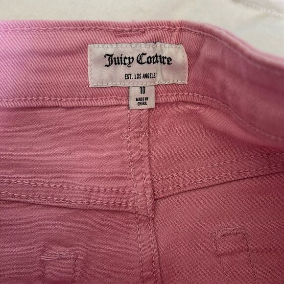 Juicy Couture Pink Denim Jean shorts, Size 10, 4” inseam, NWT - Picture 7 of 8